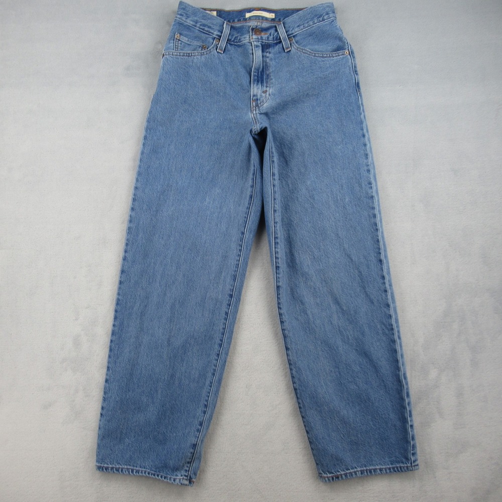 Levis Premium Baggy Dad Jeans Womens 26 Blue Denim High Rise A3494-0072